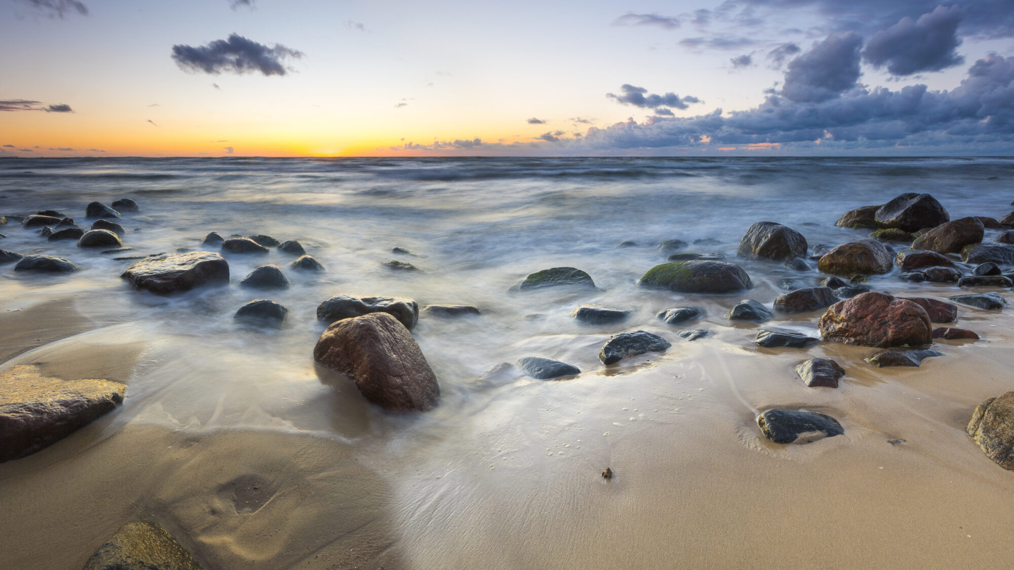 Sunset-sea-water